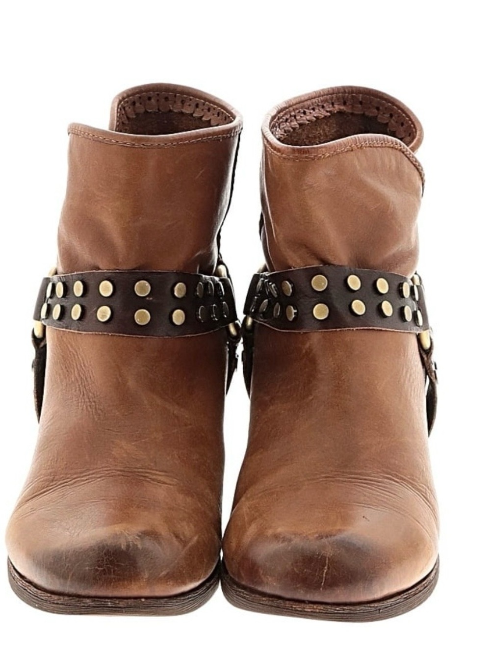UGG Australia Brown Leather Studded Ankle Boots - Women's
